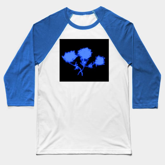 BLUE GLASS ROSES Baseball T-Shirt by neilstuartcoffey